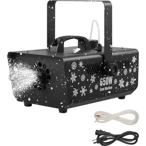VEVOR Macchina per Neve Artificiale, Macchina per Neve Artificiale Portatile/Sospesa da 650 W, Produzione di Fiocchi di Neve con Maniglia Portatile, Esterno e Interno per Feste, Decorazioni