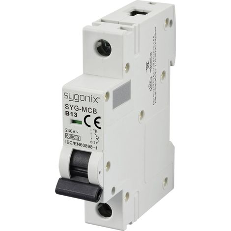 Sygonix SY-6440878 SYG-MCB 1P/B13/6KA Disjoncteur 1 pôle 13 A 240 V/AC (1/5)