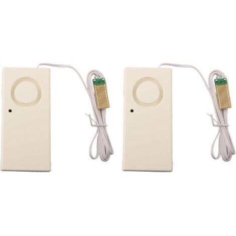 9V water alarm system with double-sided stickers for easy installation for swimming pools, kitchens and garages (1/4)