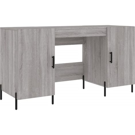 Scrivania Sonoma postazione computer mobile per computer scrivania da studio 140 x 50 x 75 cm legno ingegnerizzato grigio 020023956