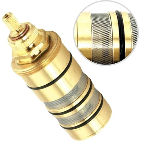 Cartouche thermostatique de douche en laiton pour thermostat 130156 1,9 CM - régulateur de température fiable - kit de pièces de rechange compatibles (1/5)