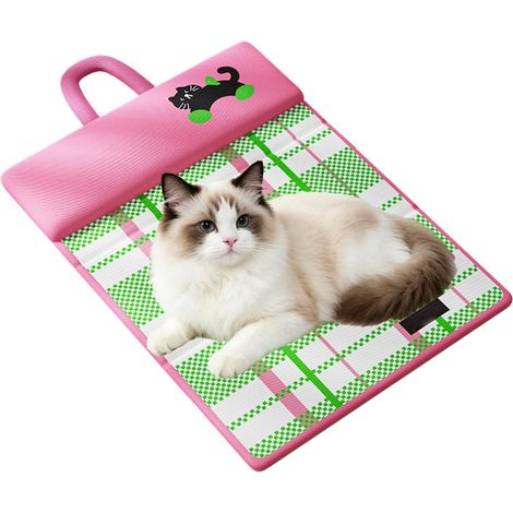 Tapis rafraîchissant pour animaux Natte En Gel Antidérapante Imperméable Respirante Coussin Rafraîchissant Pour Chats - Adapté À Maison Salon Jardin Terrasse Intérieur Extérieur Été Voyage (1/5)
