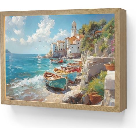 WALL LIGHT Boats - Rocks - Sea - Sun 40x30 cm (1/5)