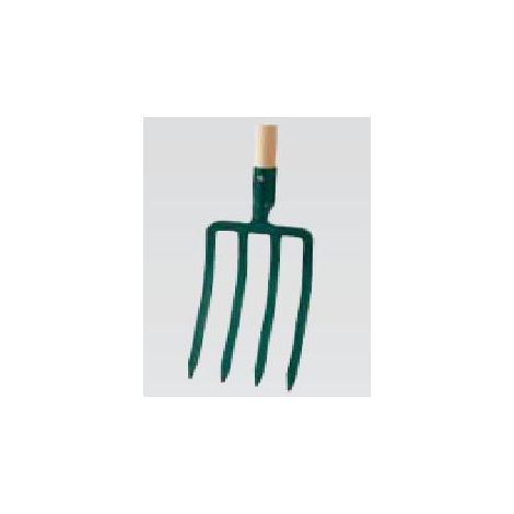 Fourche à bêcher douille 4 dents - 30 cm manche béquille en bois certifié PEFC 100% - Leborgne