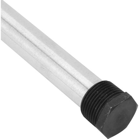 2 Stück schwarze Flachbodenmutter, massiver Kern, fein poliert, NPT3/4 21 x 235 mm, Magnesiumstab für Wassertank, Anodenstab, korrosionsbeständiger Magnesiumstab (1/5)