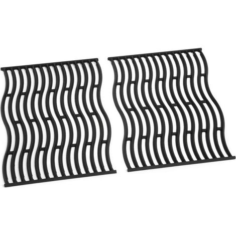 Set 2 grilles Wave fonte émaillée pour barbecue Napoleon BILEX 485