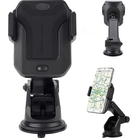 Nouveau chargeur sans fil à induction infrarouge A8 pour véhicule, noir