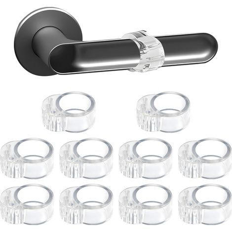 50 pezzi fermaporta, protezioni fermaporta per maniglia porta, fermaporta in PVC trasparente, proteggi parete, Ø17mm-Ø20mm