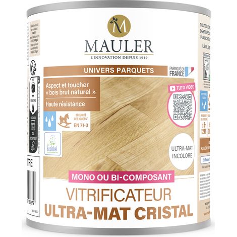 Vitrificateur parquet & escalier - 10L Ultra Mat Incolore - Ecolabel - Vitrificateur ultra mat cristal Mauler