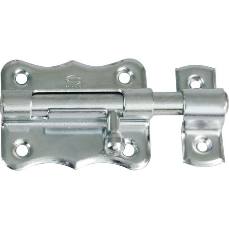 Verrou en Acier pour Portes Intérieures et Extérieures, Résistant à la Corrosion, Installation Facile, Compatible Bois et Métal, Sécurité Fiable, Zingué, 50 mm, Acier allié (1/5)