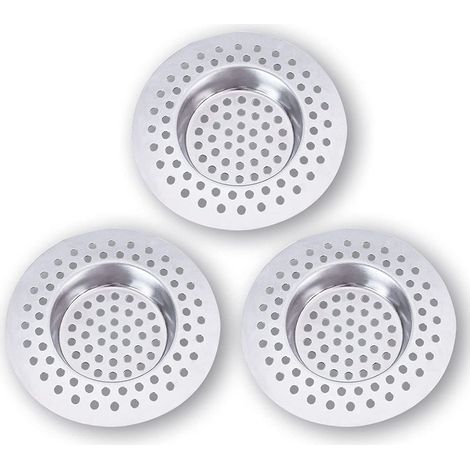 Crépine Douche - Acier Inoxydable 304 - Diamètre 7,5 cm - Pour Salle De Bain Et Cuisine - Lot De 3 (1/5)