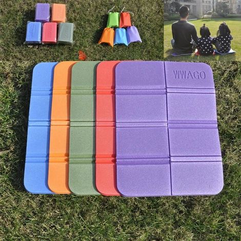 Tapis de camping rouge de plage, imperméable, pliable et portable, en polyéthylène haute densité (XPE).