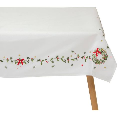 Mantel bordado Elma blanco, 140 x 240 cm - Feeric lights & christmas (1/2)