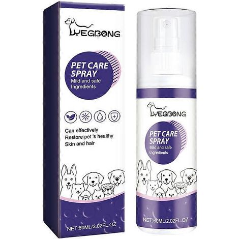 Spray anti-démangeaisons pour le traitement des plaies chez les chats et les chiens atteints de teigne. Réduit la prolifération des micro-organismes. (1/4)