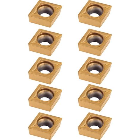 Coffret de 10pcs Lames Inserts Rotatifs CNC Insert Carbure CCMT060204-HM YBC251 Outil Tournage Filtage pour Acier pour Tours, Fraiseuses (1/5)