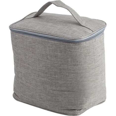 Sac isotherme de grande capacité en toile Oxford gris clair, étanche, boîte à déjeuner réutilisable pour transport et rangement. (1/5)