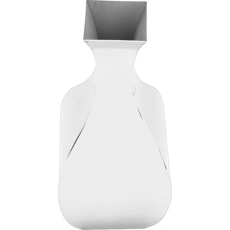 Vase en acier inoxydable poli, style nordique moderne, à motif floral, idéal pour la décoration du salon ou à poser sur une table. (1/5)
