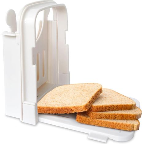 Brotschneider für selbstgebackenes Brot, manuelle Schneidehilfe aus Kunststoff, faltbarer Brotschneider für Sandwiches