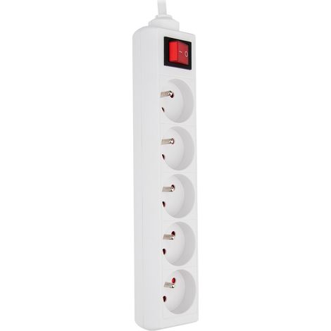 Bloc multiprise 5 prises 16A (2P+T) câble 4m - Zenitech (1/4)