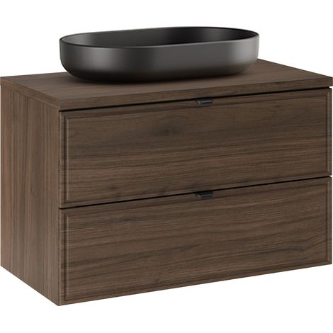 Waschtisch 80cm Elias mit 2 Schubladen, Holzoptik