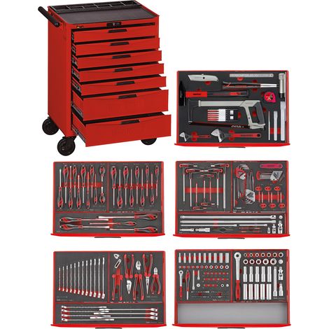 Servante d'outils professionnelle 7 tiroirs 240 pcs Teng Tools TCEMM240N