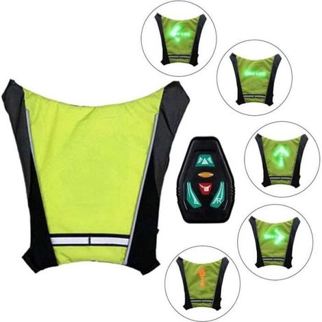 Gilet Dossard LED - FOLAYA - Modèle 2022 - Télécommande sans fil - Résistant à l\'eau - 15h autonomie (1/4)