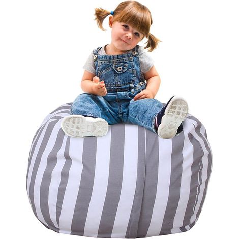 ParaCity extra-large canvas pouf cover - 97 cm - Charming design - For storing children's soft toys and other toys (1/5)