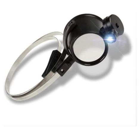 Lunettes Loupe Grossissante avec Éclairage LED 15X Zoom - Casque Loupe Frontale serre Tête avec Lumière pour Lecture, Bijoutier, Couture, et Bricolage (1/5)