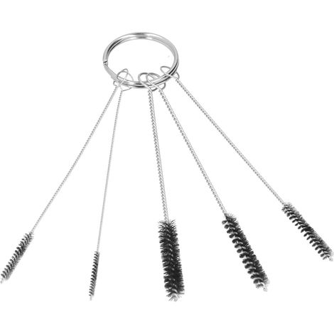Kit de brosses de nettoyage noires 2/2.5/3/4/5 cm pour matériel de tatouage, pièces auto, tubes et éprouvettes en verre. (1/5)