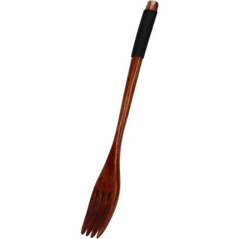 Fourchette - Bois - 22,5 cm - Pour Barbecue Et Camping - 1 Pièce (1/5)