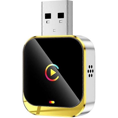 Adaptateur USB 2-en-1 sans fil CarPlay/Android Auto avec Bluetooth 5.0 et Wi-Fi, conversion CarPlay filaire vers CarPlay sans fil, boîtier d'intelligence artificielle (1/5)