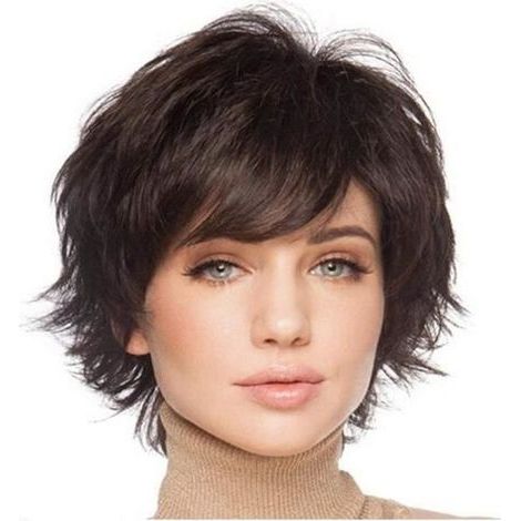 (Kurzhaarperücke) Kurzhaarperücke – Natürlich – Damen – Synthetikfasern – Eleganter Stil – Wunderbare Textur (1/4)