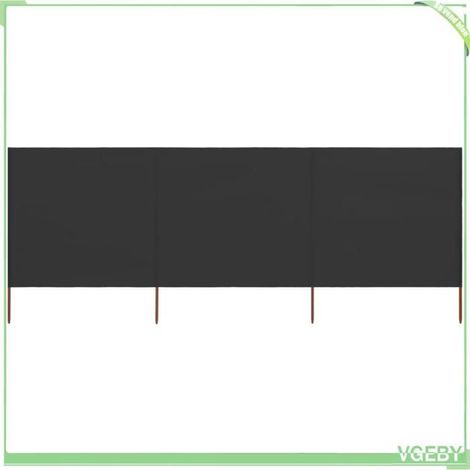 Paravent 3 panneaux pliable - FAFEICY - 47150 - Tissu non-tissé - 400x160 cm - Anthracite (1/5)