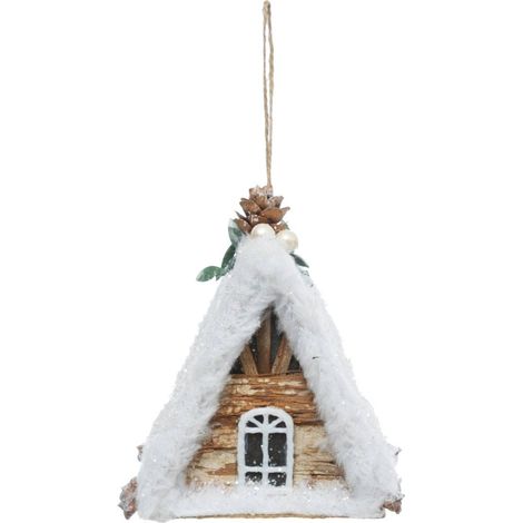 Soggetto casa di neve 13cm polistirolo assortito - Atmosphera créateur d'intérieur (1/2)