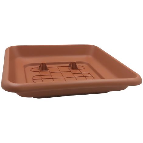 Soucoupe pour jardiniere pot carre' Laurus cm41x41x8h carre' en polypropyle'ne
