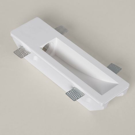 Applique Murale Intégration Plâtre/Pladur pour Ampoule LED GU10/GU5.3 Coupe 353x103 mm Blanc (1/4)