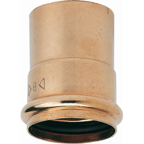 Raccordo dritto maschio femmina in piombo/PVC o rame/PVC D.40
