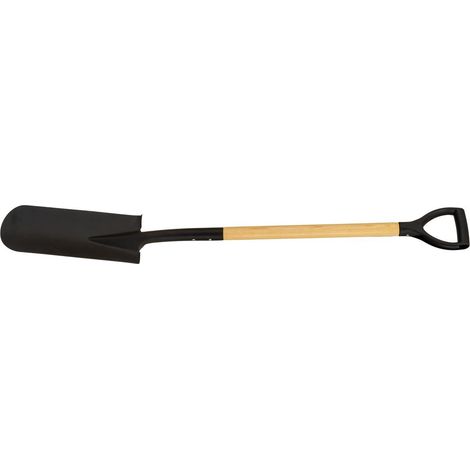 Stocker Gärtnerspaten aus Stahl mit Holzstiel
