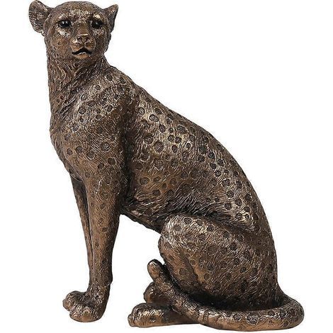 Sculpture moderne en résine de léopardstatue minimaliste de panthère pour salonbureau ou terrassepièce décorative élégante d'art animalier AA (1/5)