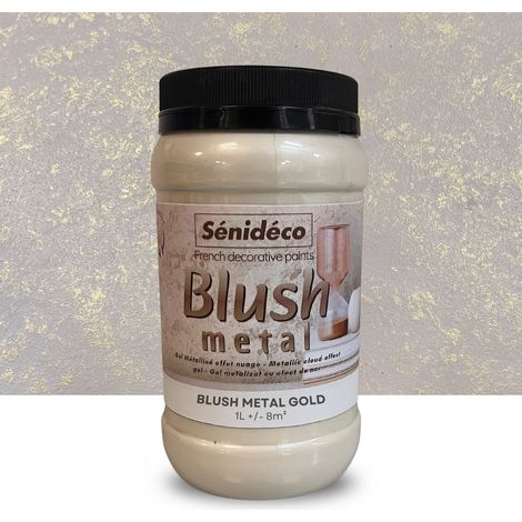 Peinture métallisée effet nuage – BLUSH METAL Kit Sous-couche Blanche + Gel Gold pour 12m² (1/5)