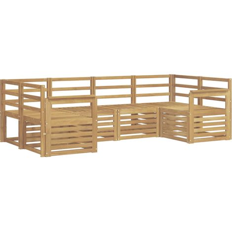 Outdoor Sofa Set 6 pcs White 245 x 128.5 x 73 cm vidaXL