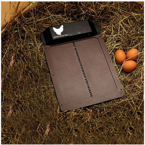 Porte Poulailler Automatique Solaire, Plastique Renforcé, Alimentée Batterie (1/5)
