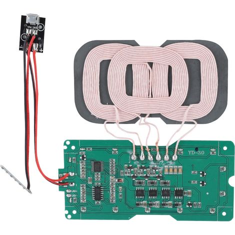 Module émetteur de charge sans fil à 3 bobines QI standard à monter soi-même, circuit imprimé inclus. Chargeur à bobines. (1/5)