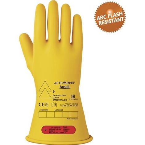 Guante  de  electricista  ActivArmr®  RIG011Y  Talla  10  amarillo
