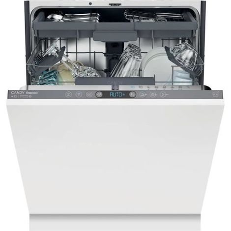 Lave-vaisselle tout encastrable CANDY CI 4C4F1A Rapido - 14 couverts - Induction - L60cm - 44 dB - tiroir a couverts - Classe C