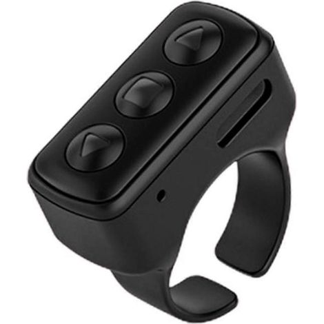 Schwarze Bluetooth-Fernbedienung mit Touchscreen und Scrollfunktion (1/5)