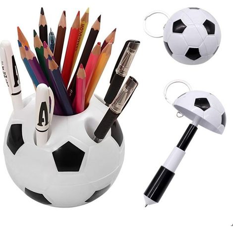 1 pièce Porte-stylo ballon de football, organisateur bureau multifonctionnel, porte-brosse à dents design sportif pour fans de foot