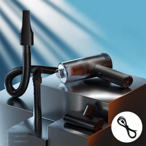 Aspirateur à Main - Humide et Sec - 4000 mAh - Sans Sac - Tube Flexible - 6000 Pa - 20 à 30 Min - 120 W (1/4)