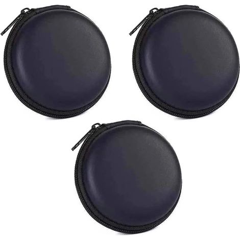 Sollbry 3 Pcs Housse Rigide pour écouteurs Mini écouteurs Petit étui Antichoc Boîte de Protection pour écouteurs, Câble de Données, Clés, Carte Mémoire et Mini Articles (1/4)