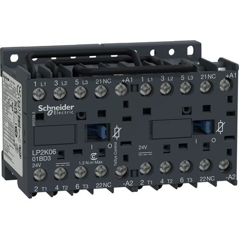 Contattore di potenza 6A 3P 24V DC 0Z 1R LP2K0601BD3
